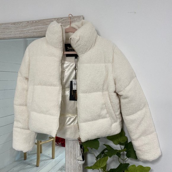 Juicy Couture Jackets & Blazers - NWT Juicy Couture Black Label Teddy Puffer Jack